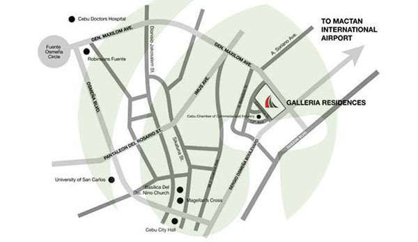 vicinity map of galleria residences