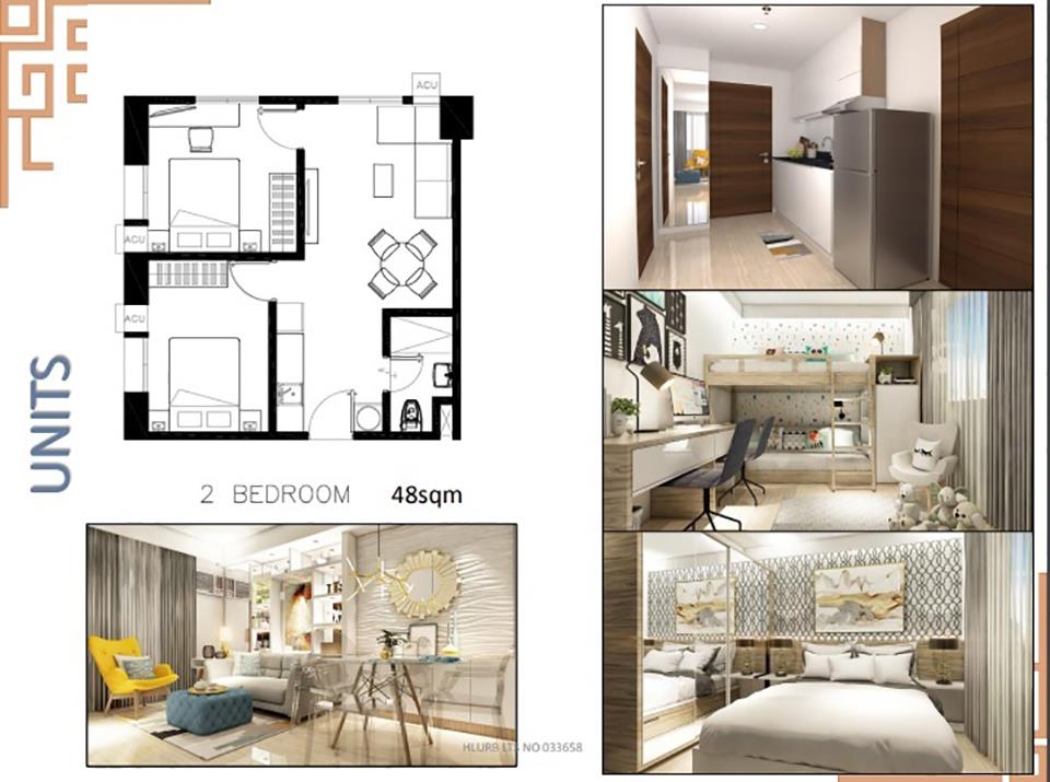 2 bedroom corner unit floor plan