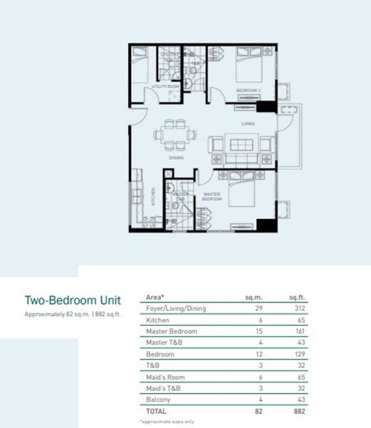 2-bedroom floor plan