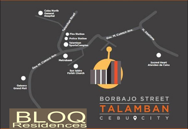 vicinity map of bloq residences talamban 