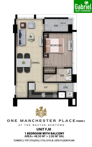 One Manchester 1 Bedroom w/ Balcony