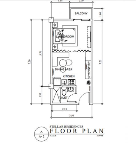 studio floor plan in stellar residences