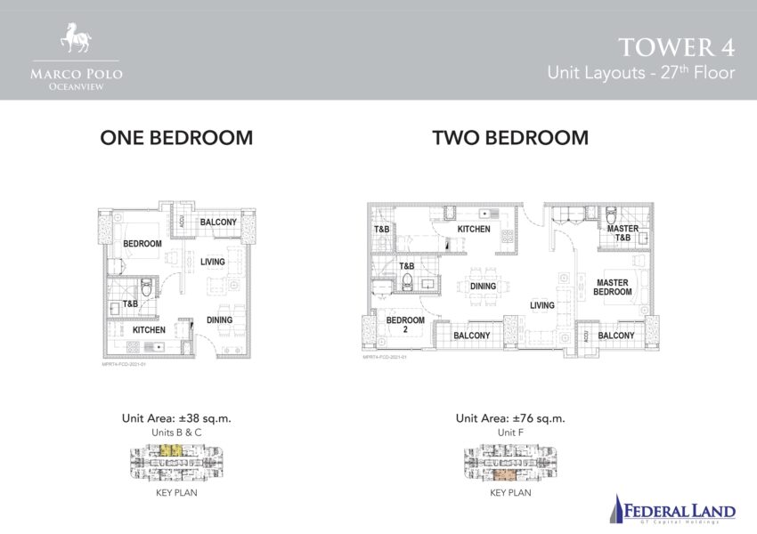 2 bedroom floor plan, marco polo residences