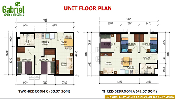 2 bedroom unit floor plan in deca banilad