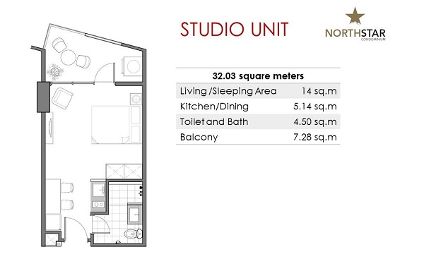 studio unit floor plan