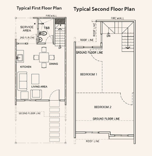 floor plan of the townhouse for sale in panglao