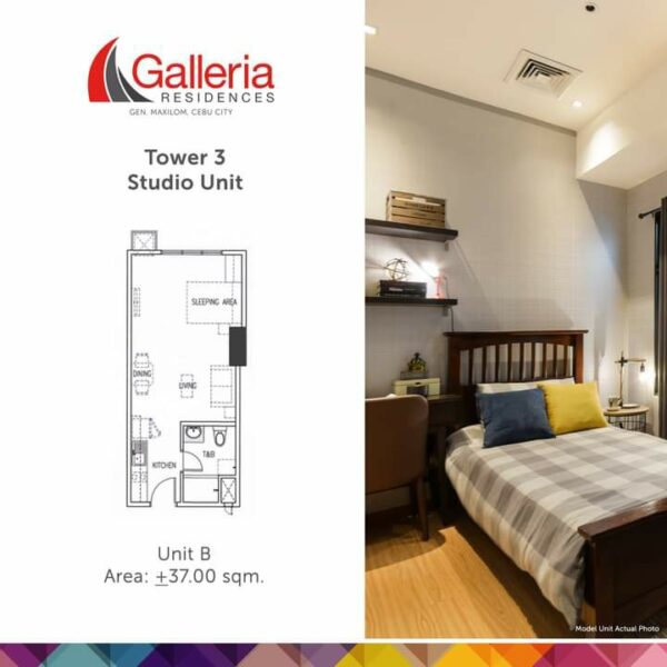 studio floor plan, galleria residences