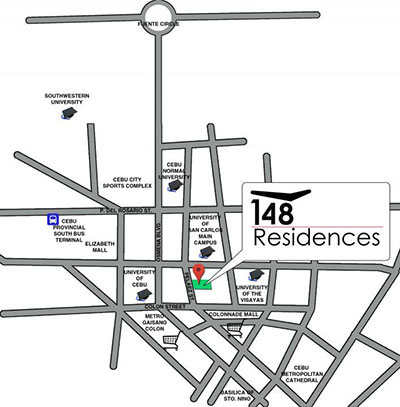 vicinity map of 148 residences colon