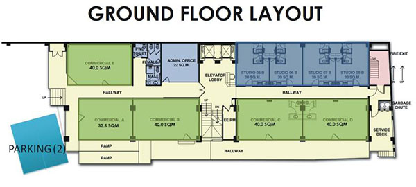 building floor plan in 148 residences colon