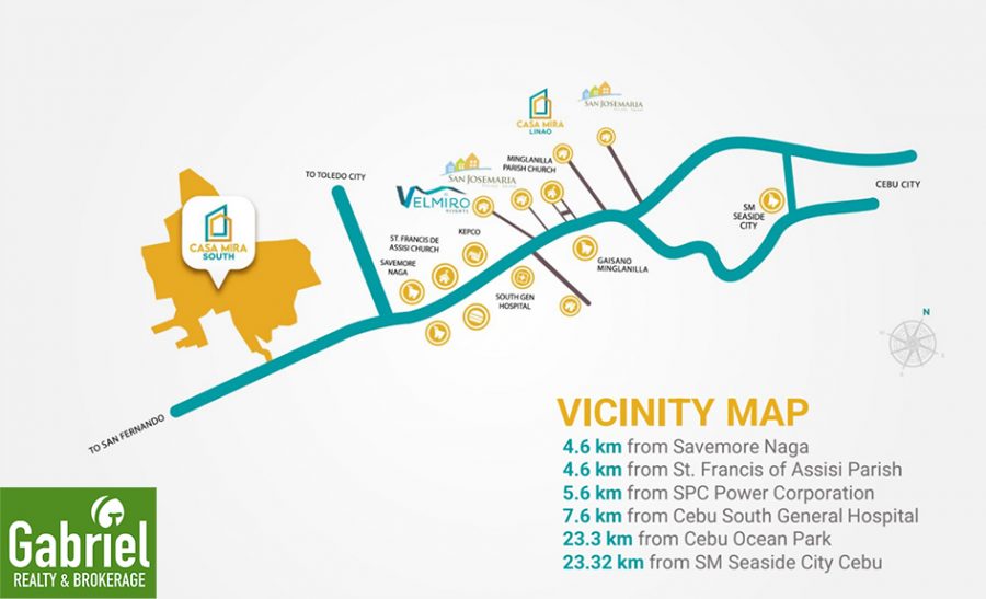 vicinity map, casa mira south expansion