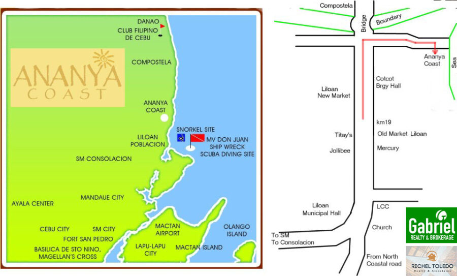 ananya coast liloan vicinity map