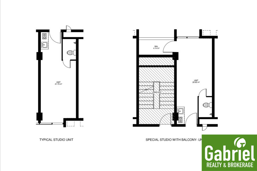 Studio floor plan, bloq residences san nicolas