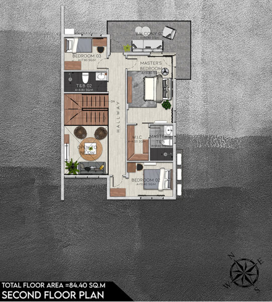 second floor plan, vista grande cebu