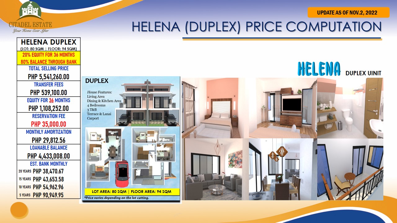 duplex house for sale in citadel estate