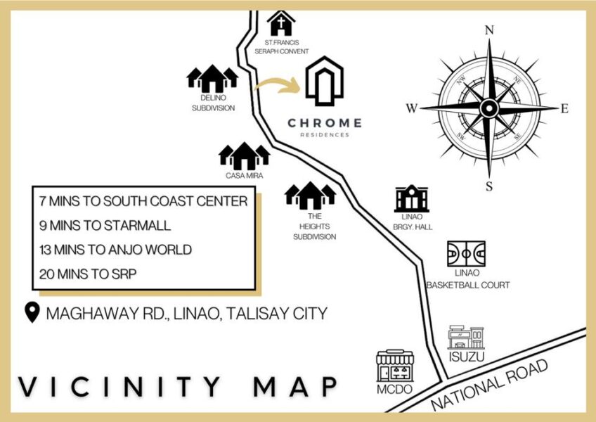 vicinity map of chrome residences