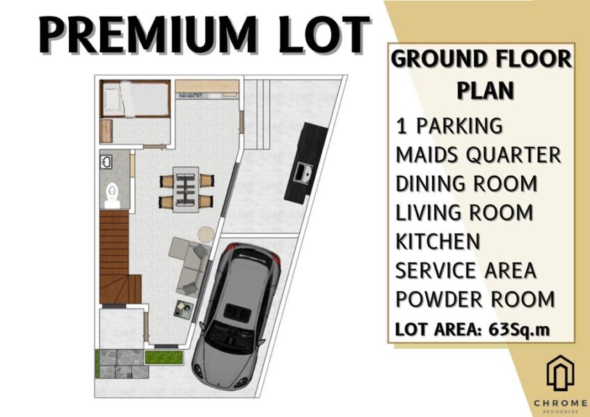 floor plan, chrome residences talisay
