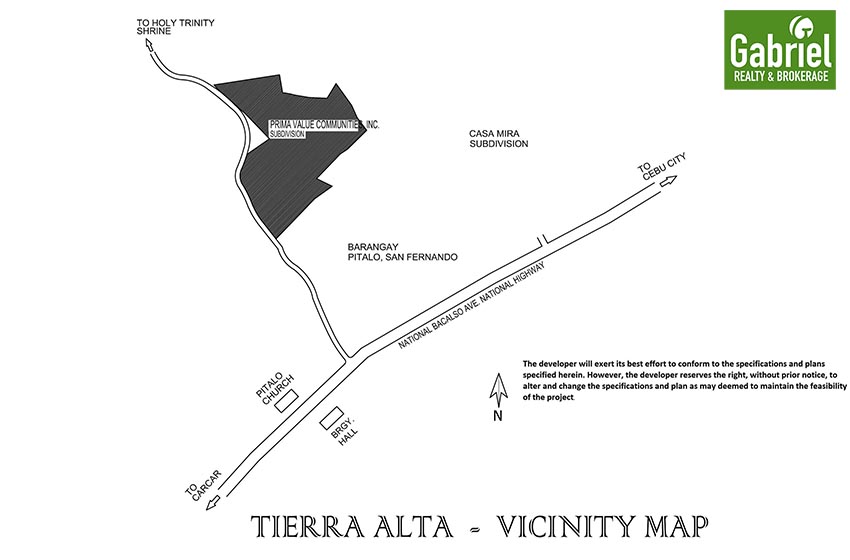 vicinity map of tierra alta san fernando