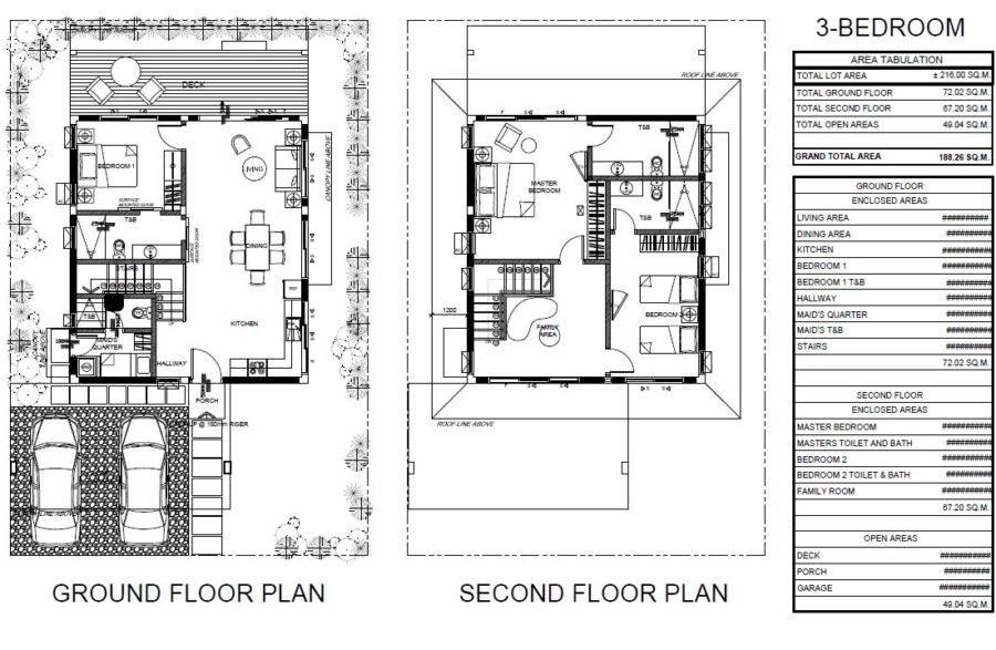 3 bedroom floor plan, aduna beach villas 