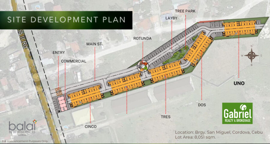 site development plan, balai by be residences cordova