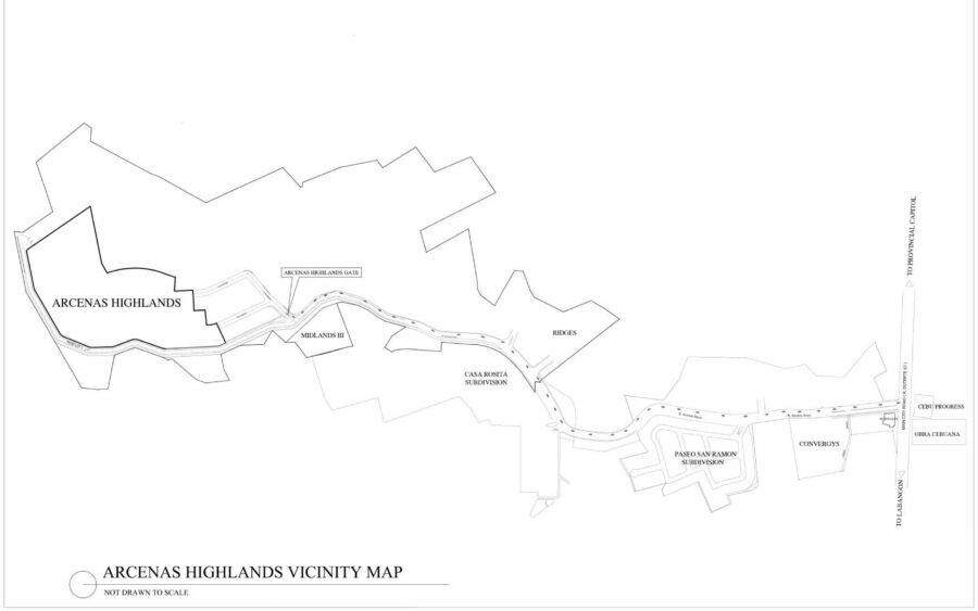 arcenas highlands subdivision location