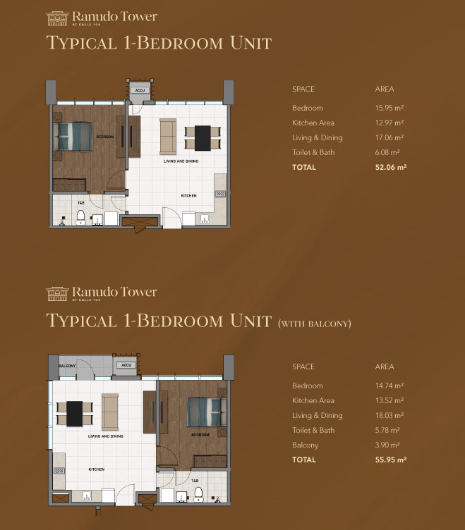 1 bedroom floor plan, ranudo tower at calle 104