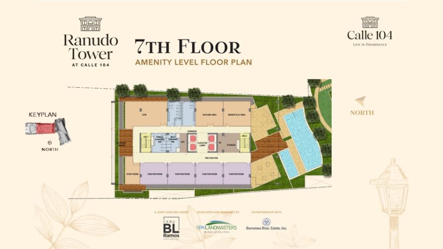 7th floor building floor plan, ranudo tower at calle 104