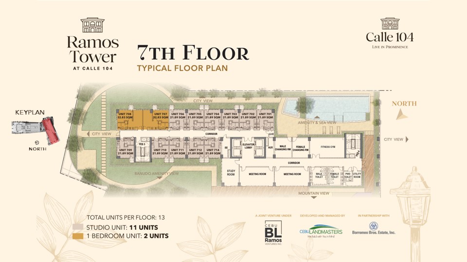 building floor plan, ramos tower at called 104