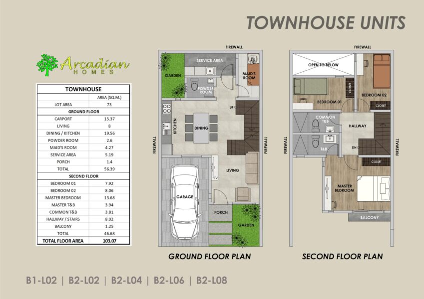arcadian homes liloan, townhouse floor plan