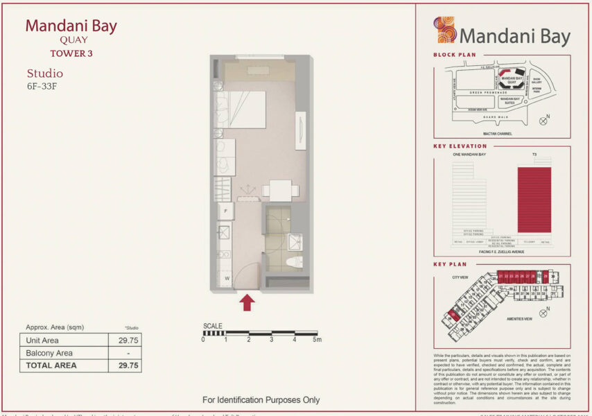 fully furnished studio for sale in mandani bay quay tower 3