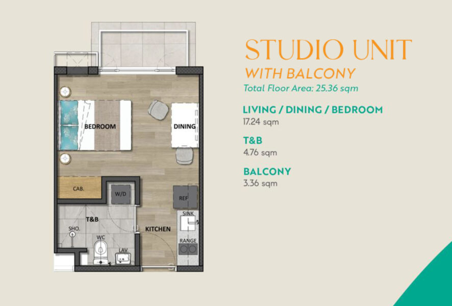 studio with balcony, costa mira panglao