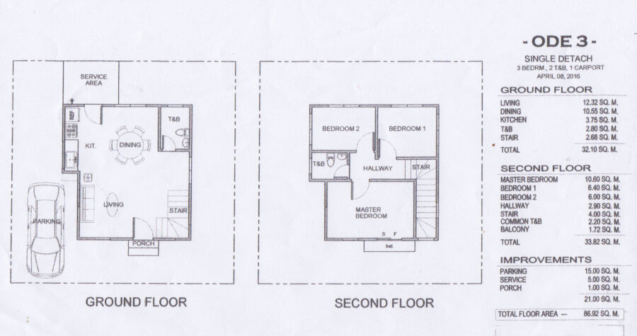 ode model floor plan, single detached house for sale in elizabeth homes