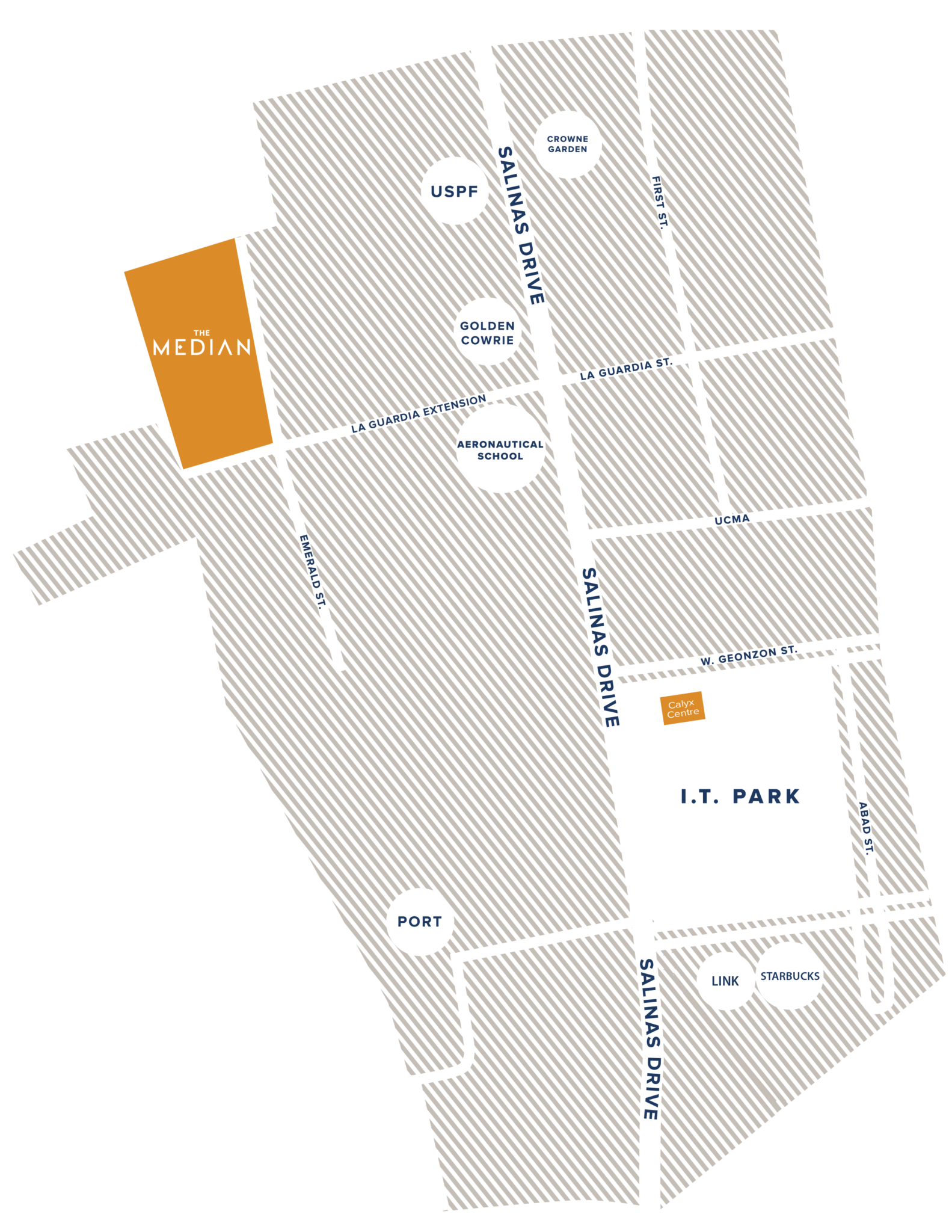 the median condominium vicinity map